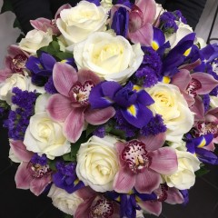 Bouquet with Orchids and Irises